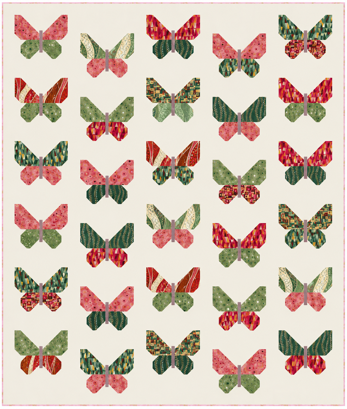 Half-yard Bundle - Andover/Makower UK "Golden" (Green/Red - Metallic Accents) -  10 Fabrics, 5 Total Yards