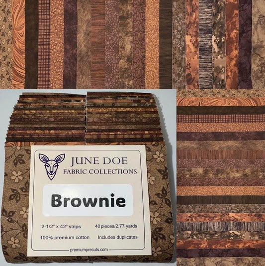 June Doe Fabric Collections - Brownie - 40-Strip Pack