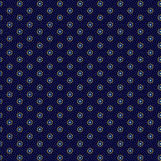 (5 yd) Oasis Fabrics Lay An Egg Flower Dots Navy A595802