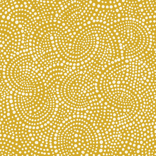 (5 yd) Clothworks Mystical Sunshine Gold 3907-68 Sun Storm