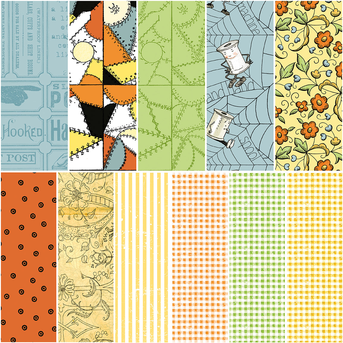 Riley Blake Scary Scraps (Halloween) - 40 Strip Rolie Polie