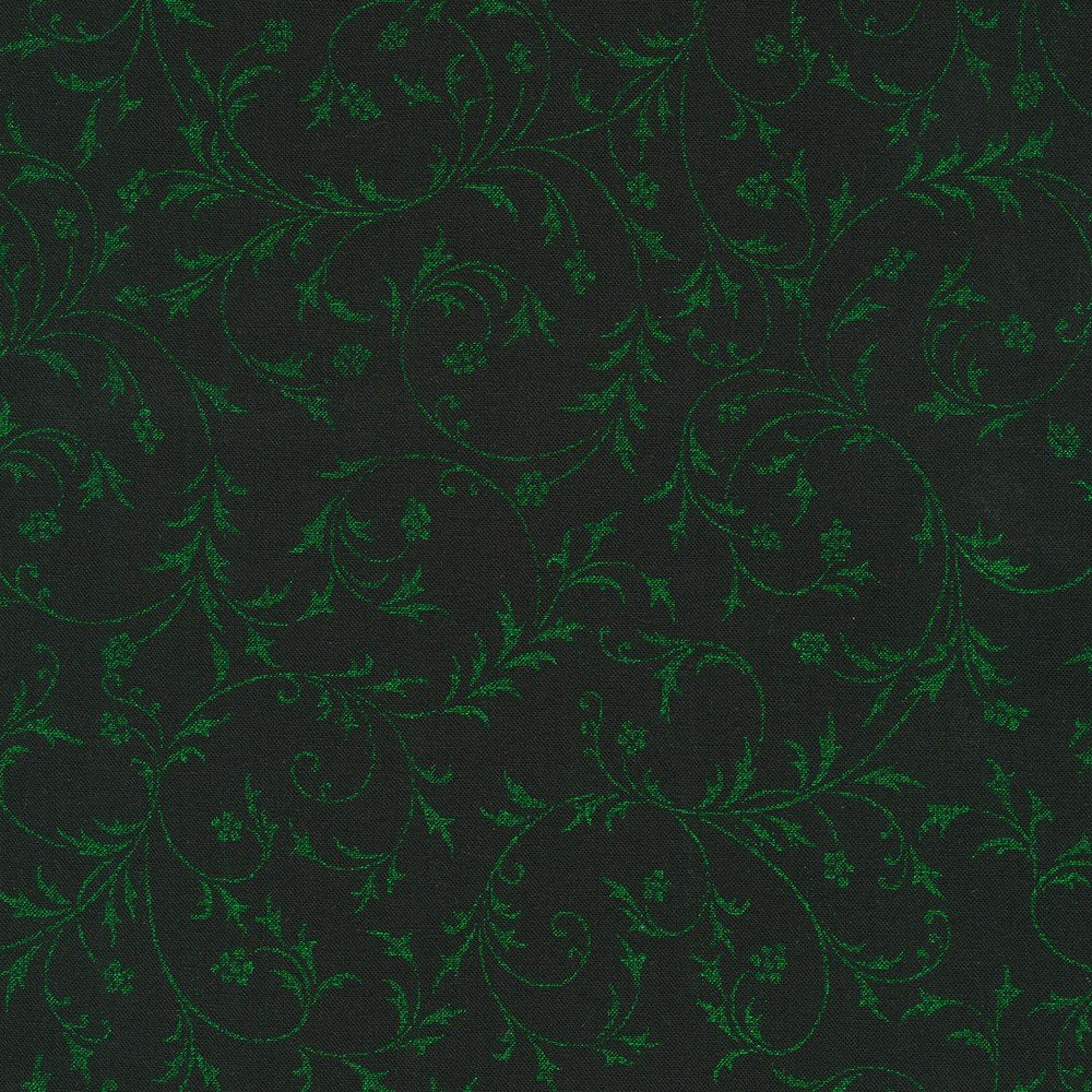 (4 yd) Robert Kaufman Season Of Sparkle SRKH-21822-40 Emerald (Green Metallic)