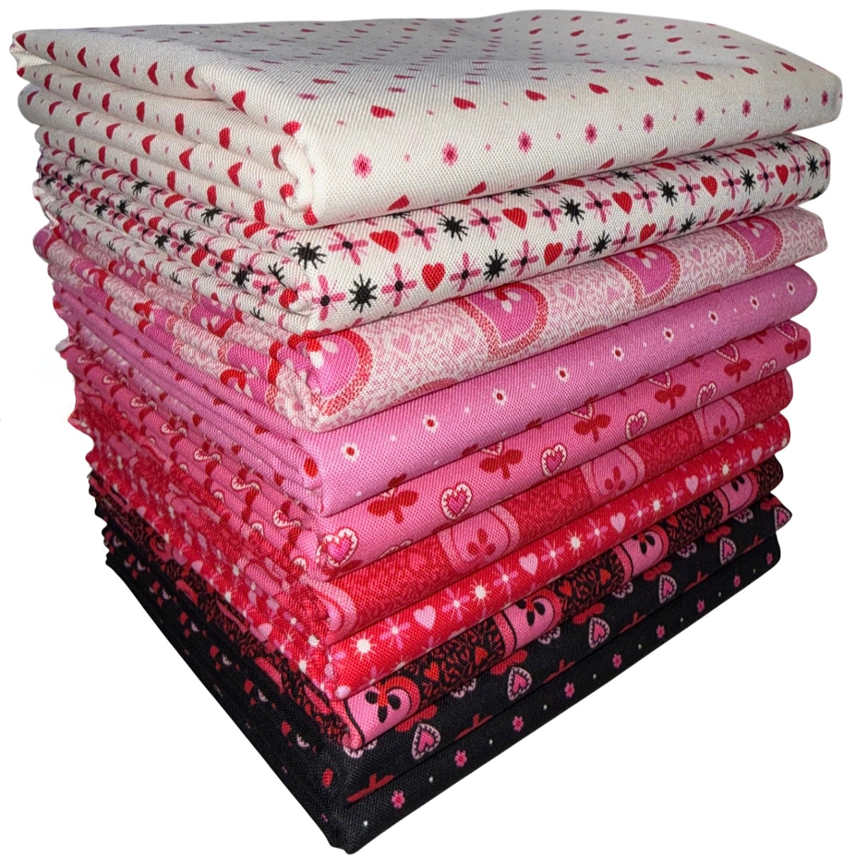 Andover "Heart And Soul" (Valentine/Hearts) Half-yard Bundle - 10 Fabrics, 5 Total Yards