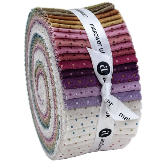 Andover/Makower UK - Poppy Seeds Double Scoops - 40 2.5" Strips