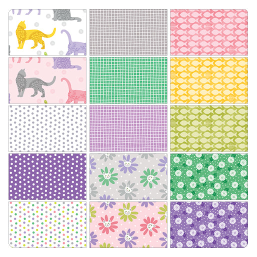 Benartex Cozy Cats Strip-pies - 40 2.5" Strips