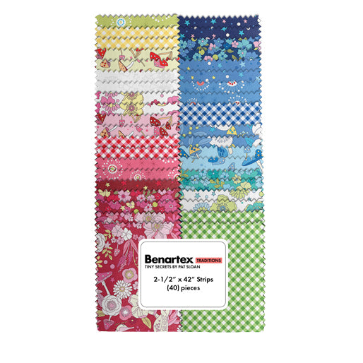 Benartex Tiny Secrets Strip-pies - 40 2.5" Strips