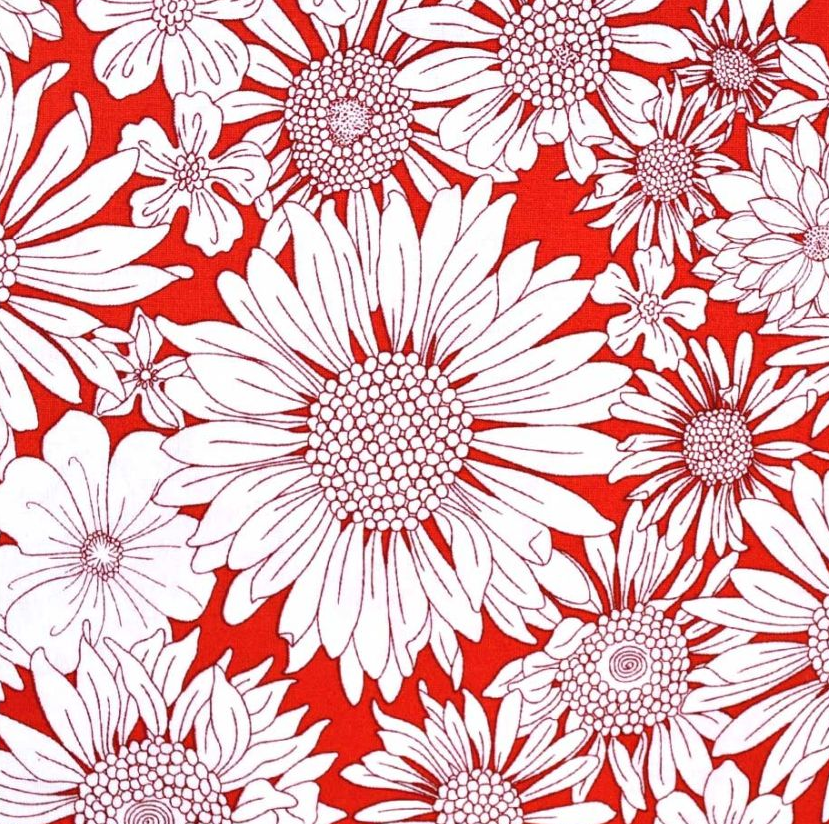 (2 yd) Benartex Paradise Park 17015-10 Gazebo Red