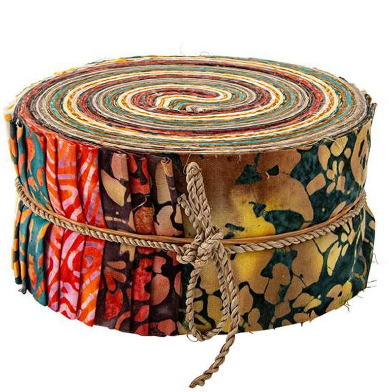 Riley Blake Landscape Floreale Expressions Batiks - 40 Strip Rolie Polie