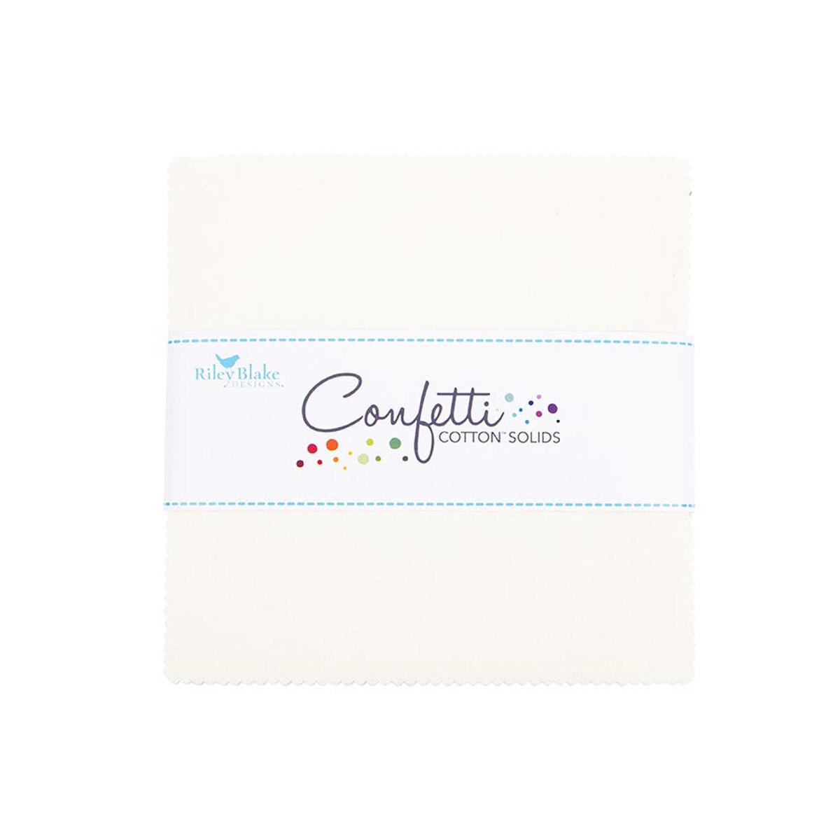 Charm Pack 5x5 Squares - Riley Blake Confetti Cotton Solids LeCreme 5-inch Stacker - 40 5" Square