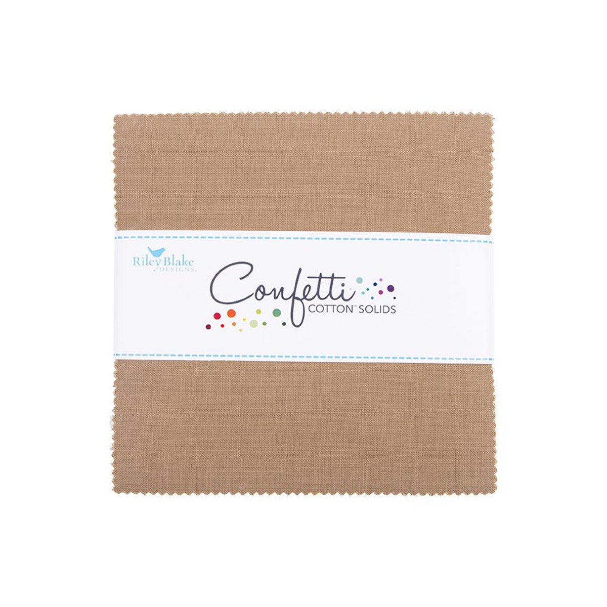 Charm Pack 5x5 Squares - Riley Blake Confetti Cotton Solids Pebble 5-inch Stacker - 40 5" Squares