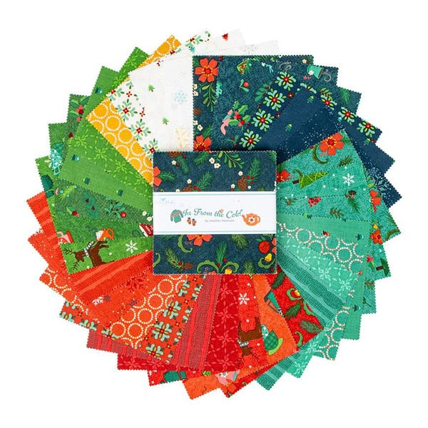 Charm Pack 5x5 Squares - Riley Blake In From The Cold 5-inch Stacker - 40 5" Squares