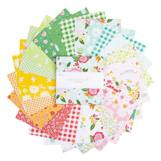 Charm Pack 5x5 Squares - Riley Blake Summer Skies and Fireflies 5-inch Stacker - 40 5" Squares
