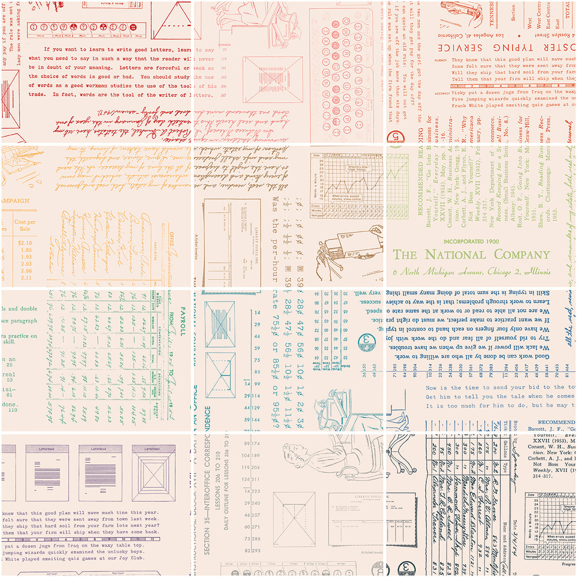 Charm Pack 5x5 Squares - Riley Blake TYPE/ography B (Neutrals) 5-inch Stacker - 40 5" Squares