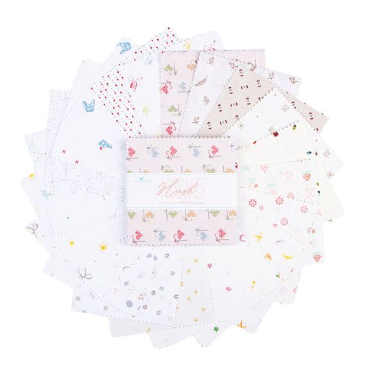 Charm Pack 5x5 Squares - Riley Blake Hush Hush 5 5-inch Stacker - 40 5" Squares