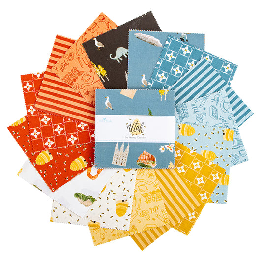 Charm Pack 5x5 Squares - Riley Blake Utah 5-inch Stacker - 40 5" Squares