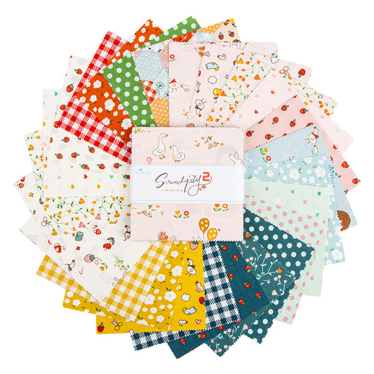 Charm Pack 5x5 Squares - Riley Blake Serendipity 2 5-inch Stacker - 40 5" Squares