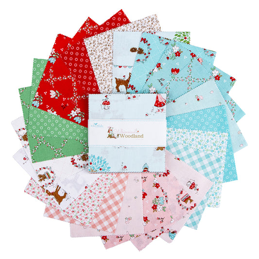 Charm Pack 5x5 Squares - Riley Blake Whimsical Woodland 5-inch Stacker - 40 5" Squares