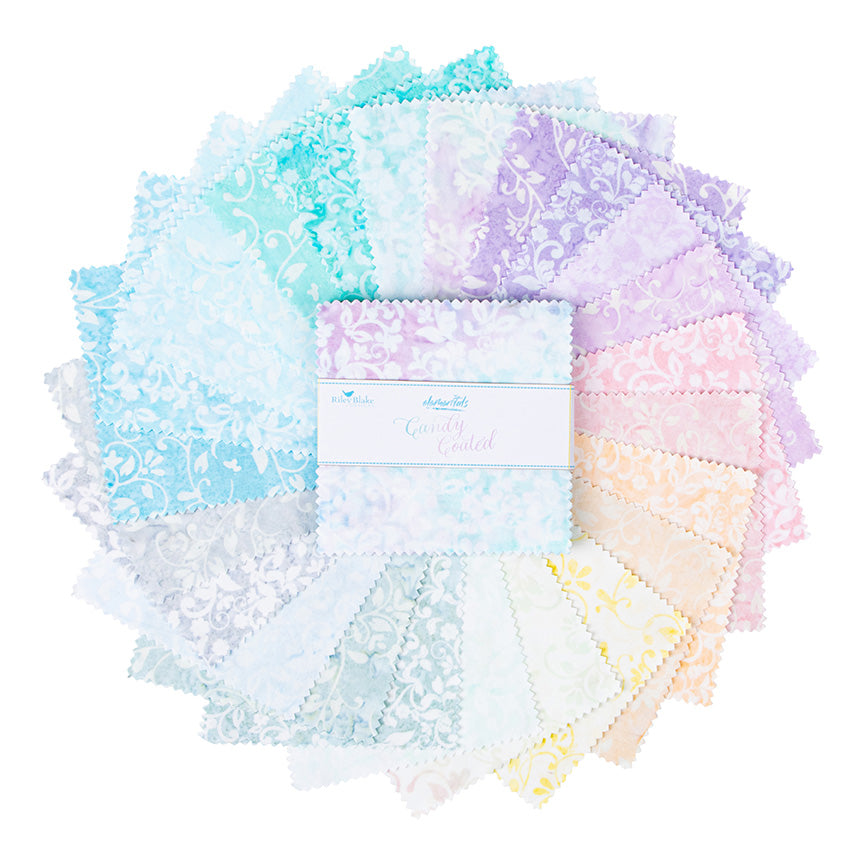 Charm Pack 5x5 Squares - Riley Blake Batiks Elementals Candy Coated 5-inch Stacker - 40 5" Squares