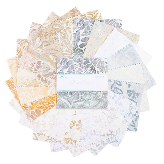 Charm Pack 5x5 Squares - Riley Blake Porcelains Batik 5-inch Stacker - 40 5" Squares