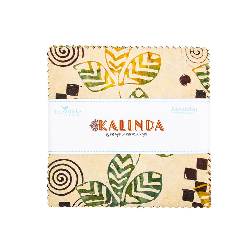 Charm Pack 5x5 Squares - Riley Blake Batiks Kalinda 5-inch Stacker - 40 5" Squares