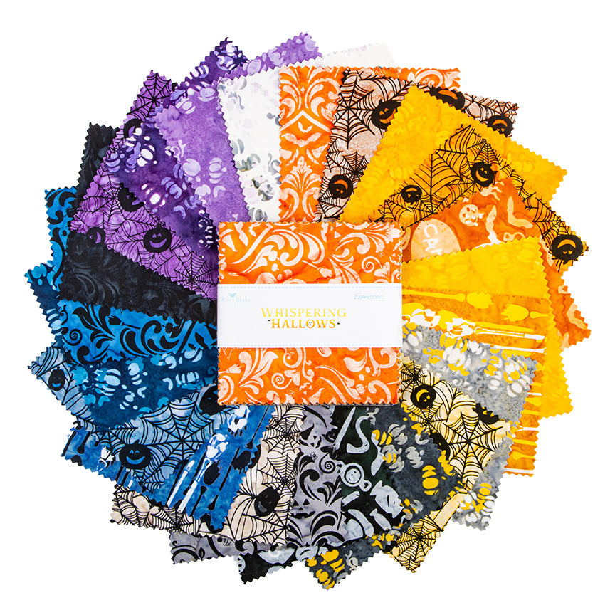 Charm Pack 5x5 Squares - Riley Blake Whispering Hallows Batiks 5-inch Stacker - 40 5" Squares