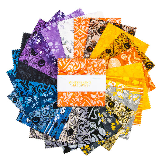 Charm Pack 5x5 Squares - Riley Blake Whispering Hallows Batiks 5-inch Stacker - 40 5" Squares