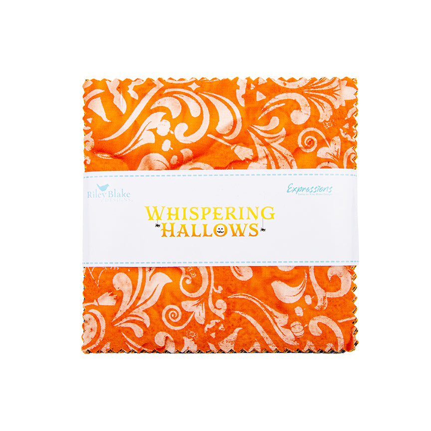 Charm Pack 5x5 Squares - Riley Blake Whispering Hallows Batiks 5-inch Stacker - 40 5" Squares