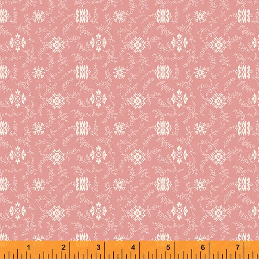 (6.5 yd) Windham Fabrics Lexington 52964-3 Small Medallion Pink