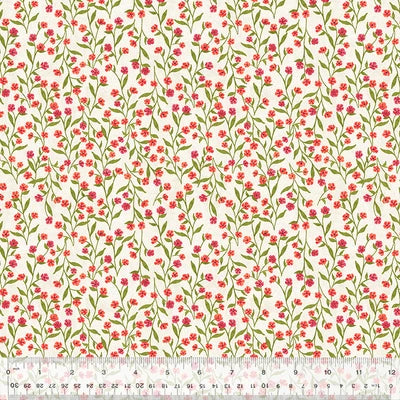 (1.5 yd) Windham Fabrics Poppy 53456-2 Ditsy Vine Ivory