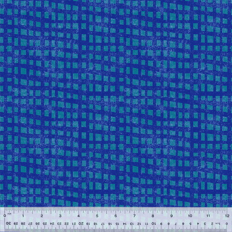(4 yd) Windham Fabrics Swatch 53508-10 Skyscraper Cobalt