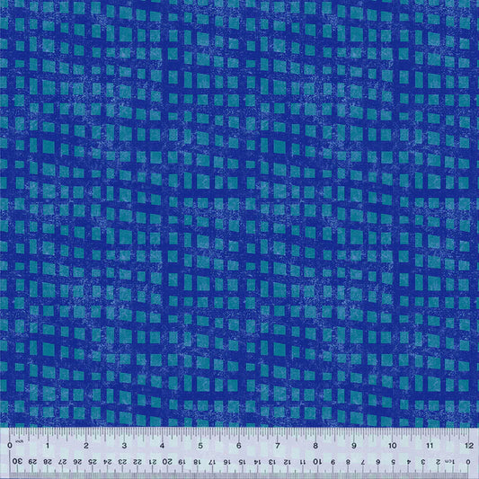 (4 yd) Windham Fabrics Swatch 53508-10 Skyscraper Cobalt