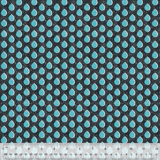 (6.5 yd) Windham Fabrics Swatch 53511-17 Droplets Crow