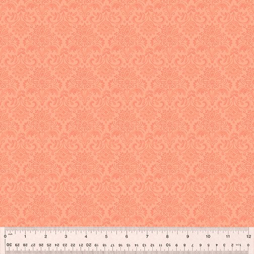 (5 yd) Windham Fabrics Juliette 53518-9 Damask Peach
