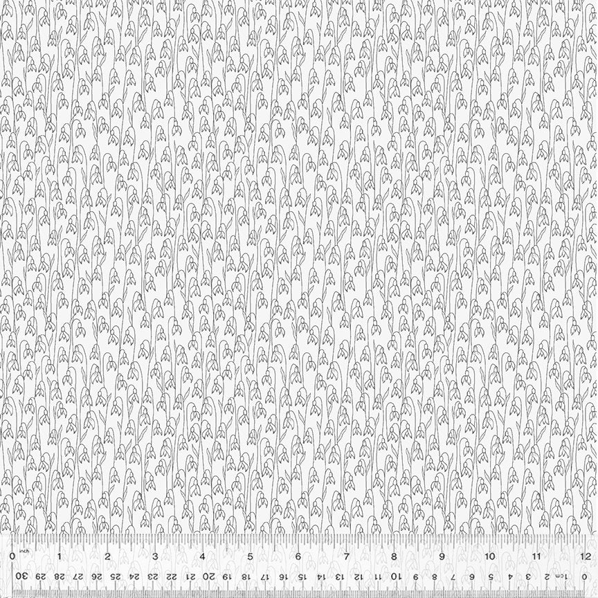 (5 yd) Windham Fabrics Idylwilde 53592-2 White Snowdrops