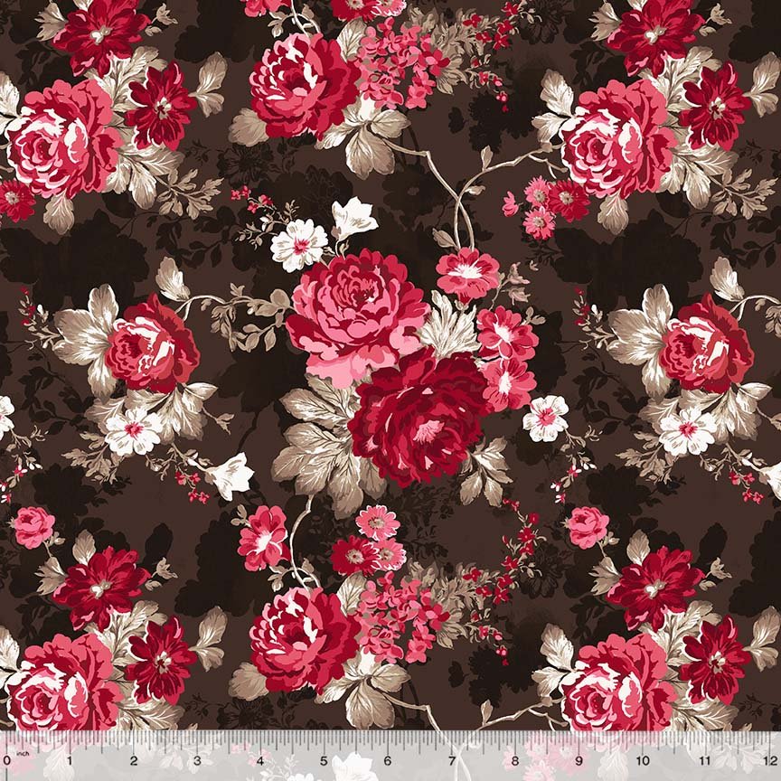 (4 yd) Windham Rory 53712-1 Cocoa Rouge Floral – JellyRollFabric.net
