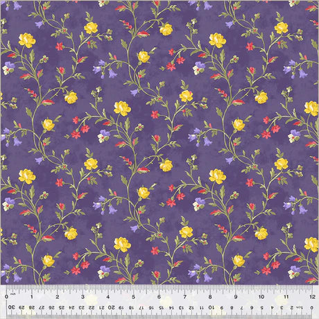 (2 yd) Windham Fabrics Jolene 53878-2 Vine Purple