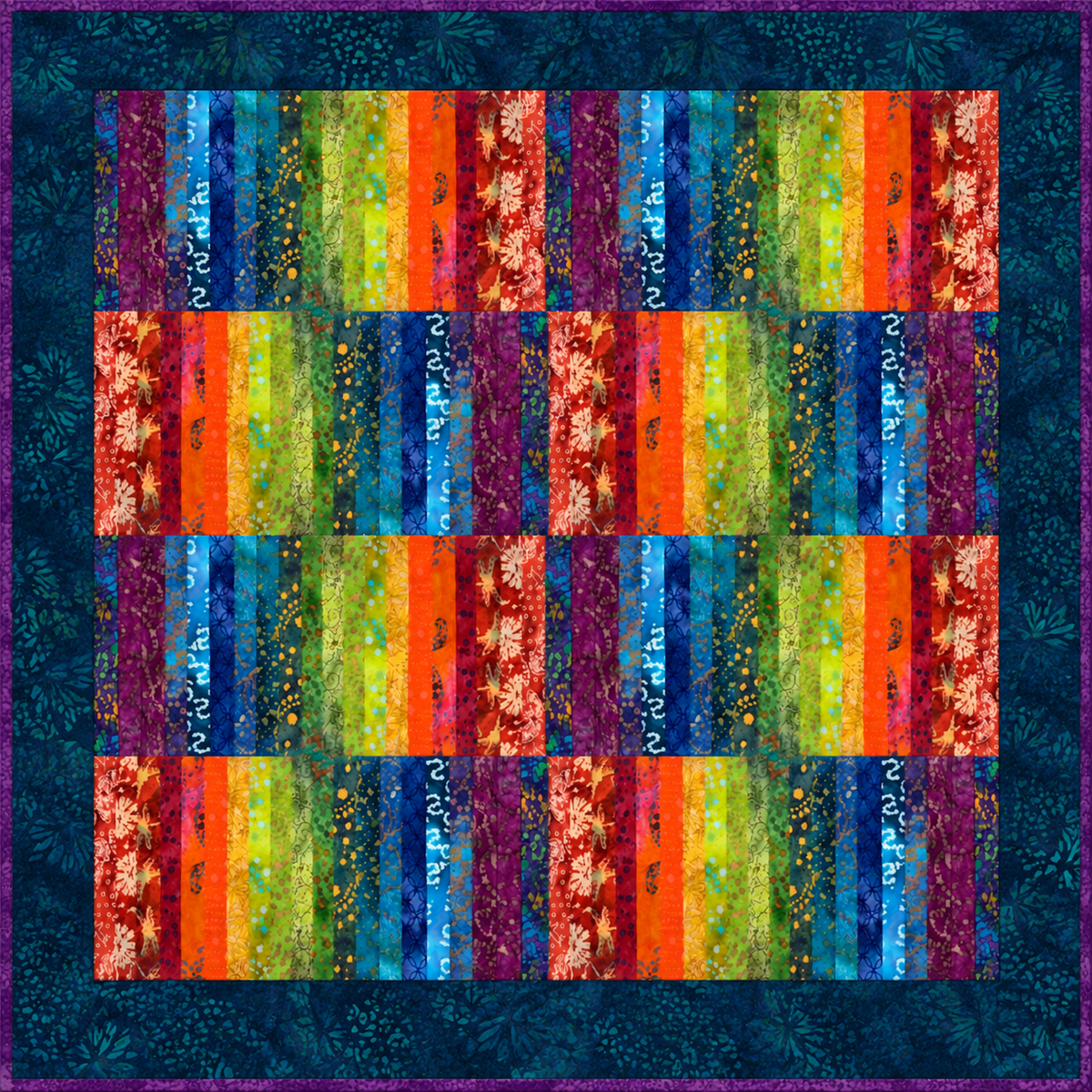 June Doe Fabric Collections - Colorburst Batiks - 40-Strip Pack