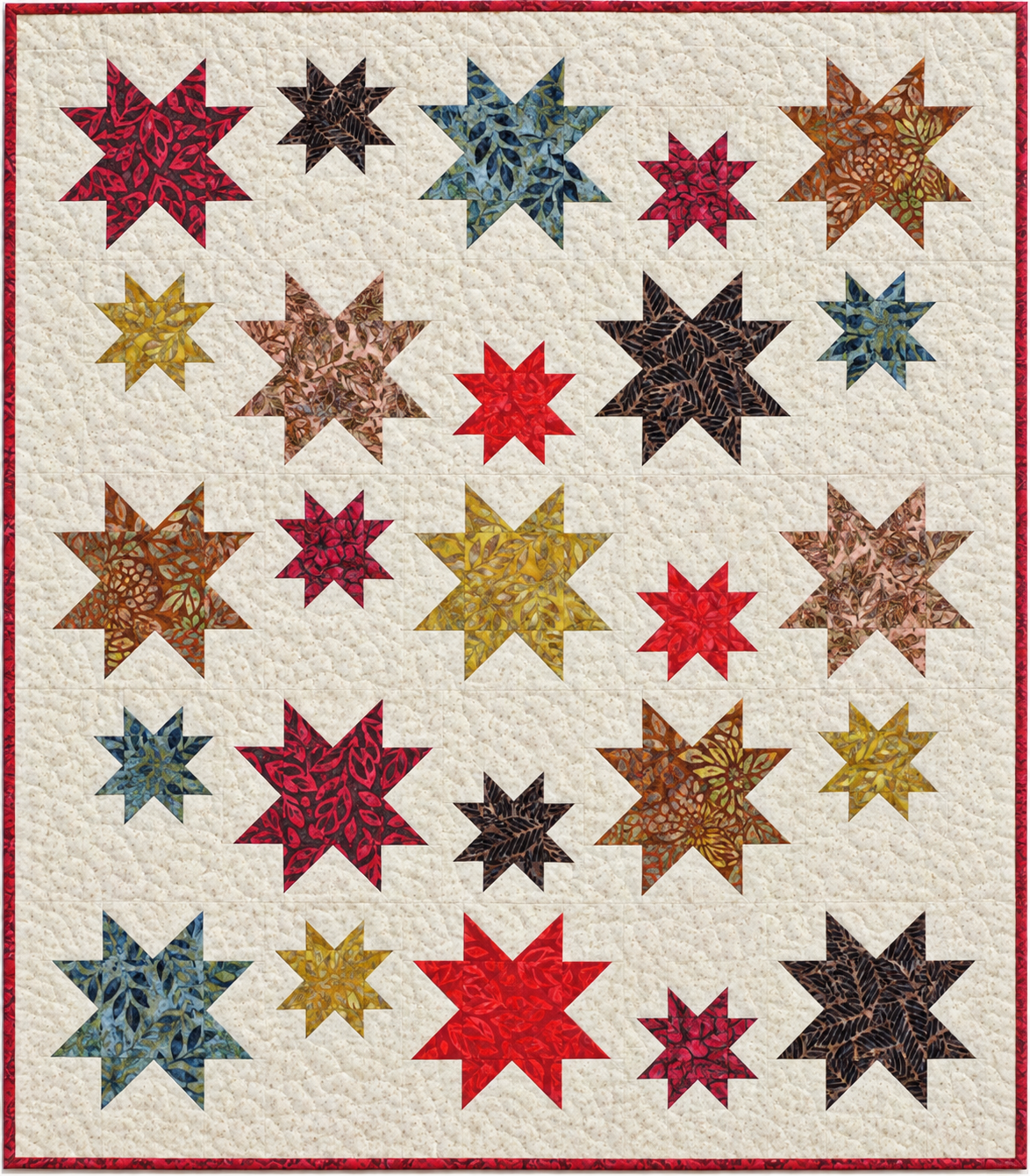 Half-yard Bundle - Riley Blake Expressions Batiks "Floral Reflections" - 10 Fabrics, 5 Total Yards