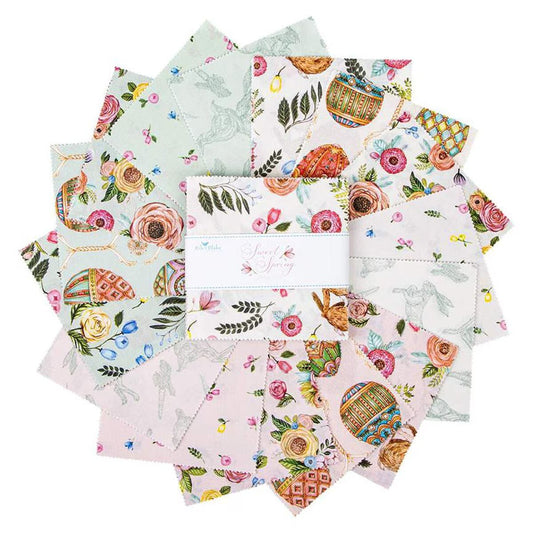 Charm Pack 5x5 Squares - Riley Blake Sweet Spring 5-inch Stacker - 40 5" Squares
