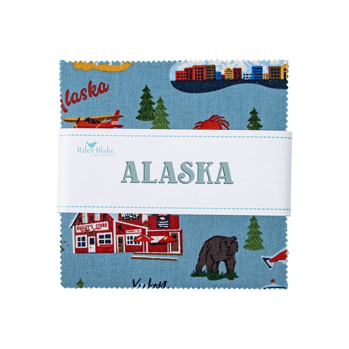 Charm Pack 5x5 Squares - Riley Blake Alaska 5-inch Stacker - 40 5" Squares