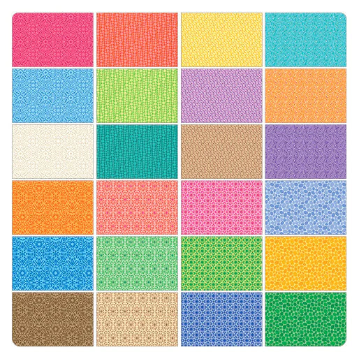 Charm Pack 5x5 Squares - Benartex Transparency Watercolors - 40 5" Squares