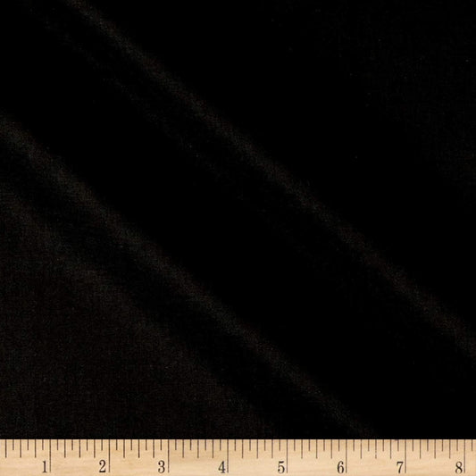 (5 yd) Solid Black Supreme Cotton - 100% Cotton