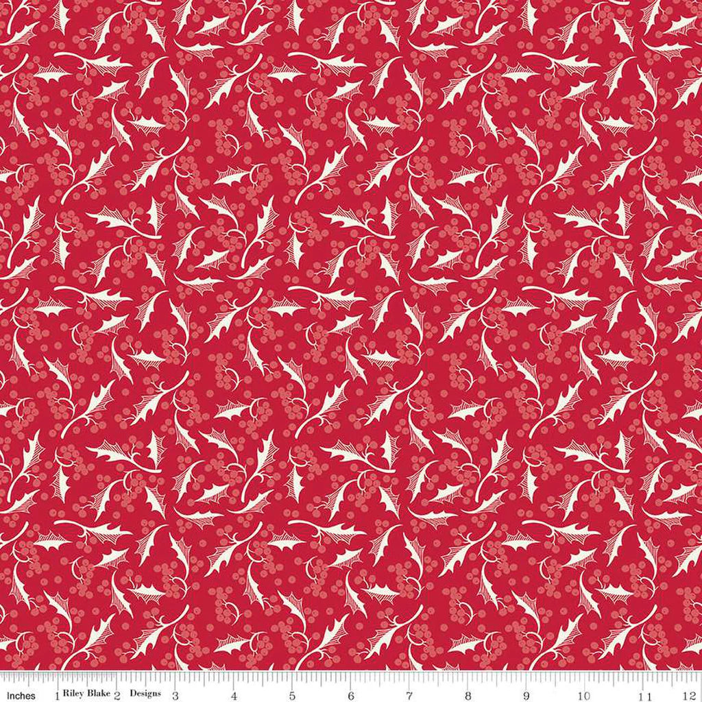 (2.5 yd) Riley Blake Merry Little Christmas 14845 Red Holly