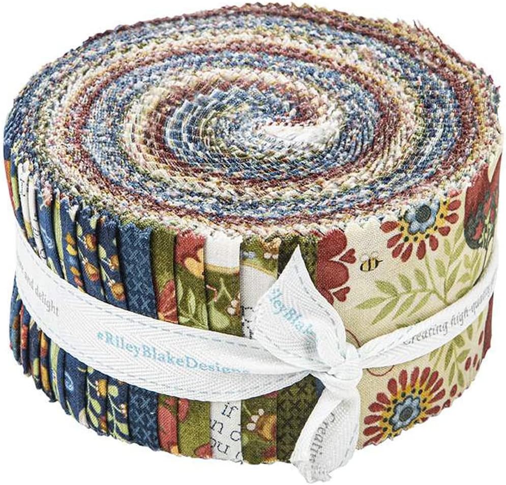 Riley Blake Stitchy Birds - 40 Strip Rolie Polie