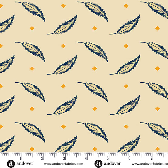 Andover/Makower UK "Indigo Cheddar II" Half-yard Bundle - 10 Fabrics, 5 Total Yards