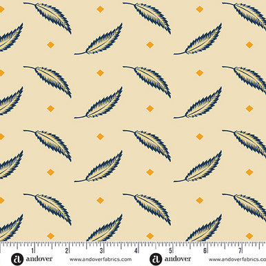 Andover "Indigo Cheddar" Half-yard Bundle - 10 Fabrics, 5 Total Yards