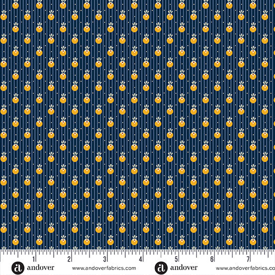 Andover/Makower UK "Indigo Cheddar II" Half-yard Bundle - 10 Fabrics, 5 Total Yards