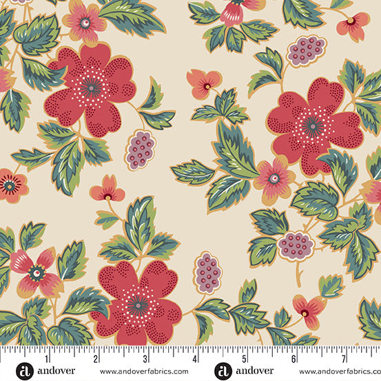 Andover "Rambling Rose" Half-yard Bundle - 10 Fabrics, 5 Total Yards