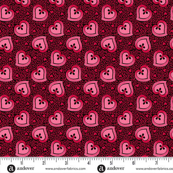 Andover "Heart And Soul" (Valentine/Hearts) Half-yard Bundle - 10 Fabrics, 5 Total Yards