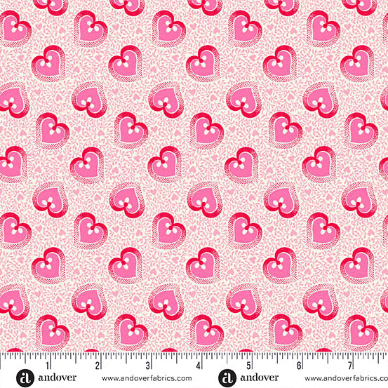 Andover "Heart And Soul" (Valentine/Hearts) Half-yard Bundle - 10 Fabrics, 5 Total Yards
